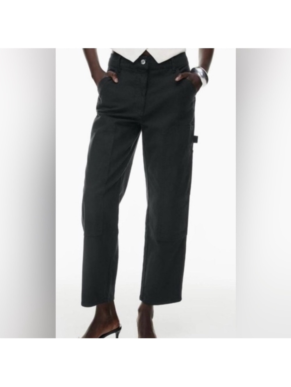 Wilfred Black Cargo Straight-Leg Pants